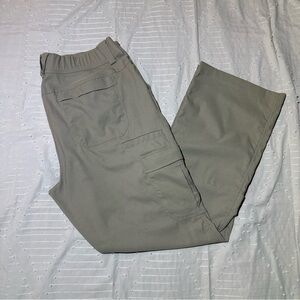 Duluth Trading Khaki Cargo Hiking Pants Womens 12x29 Stretch